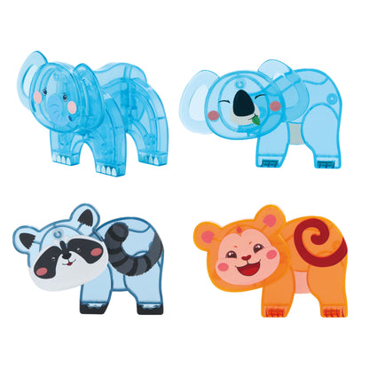 PicassoTiles 4pc Animal Action Figure Set PTA29