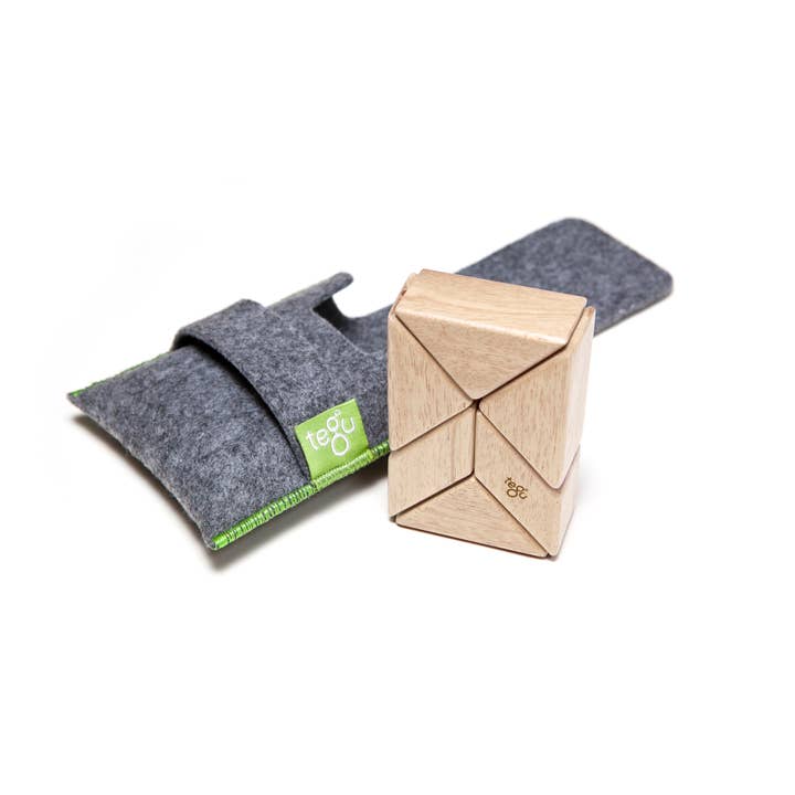 Pocket Pouch Prism - Magnetic Wooden Block Set