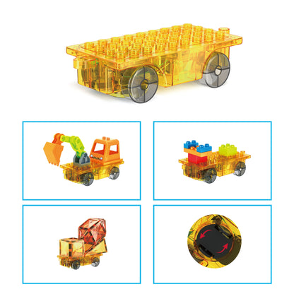 Magnet Tile Motorized Car Base Self Turning Truck