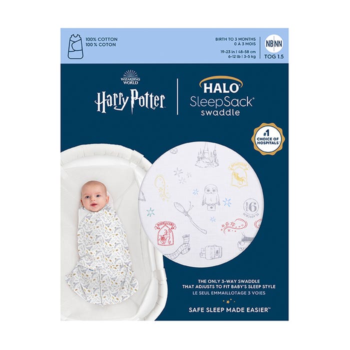 100% cotton sleepsack swaddle (TOG 1.5) - Harry Potter prints