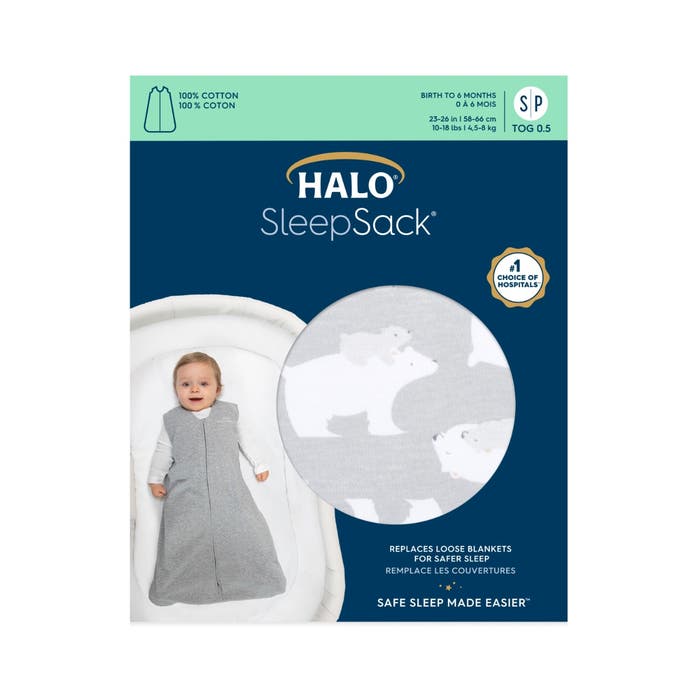 100% cotton sleepsack (TOG 0.5) - print