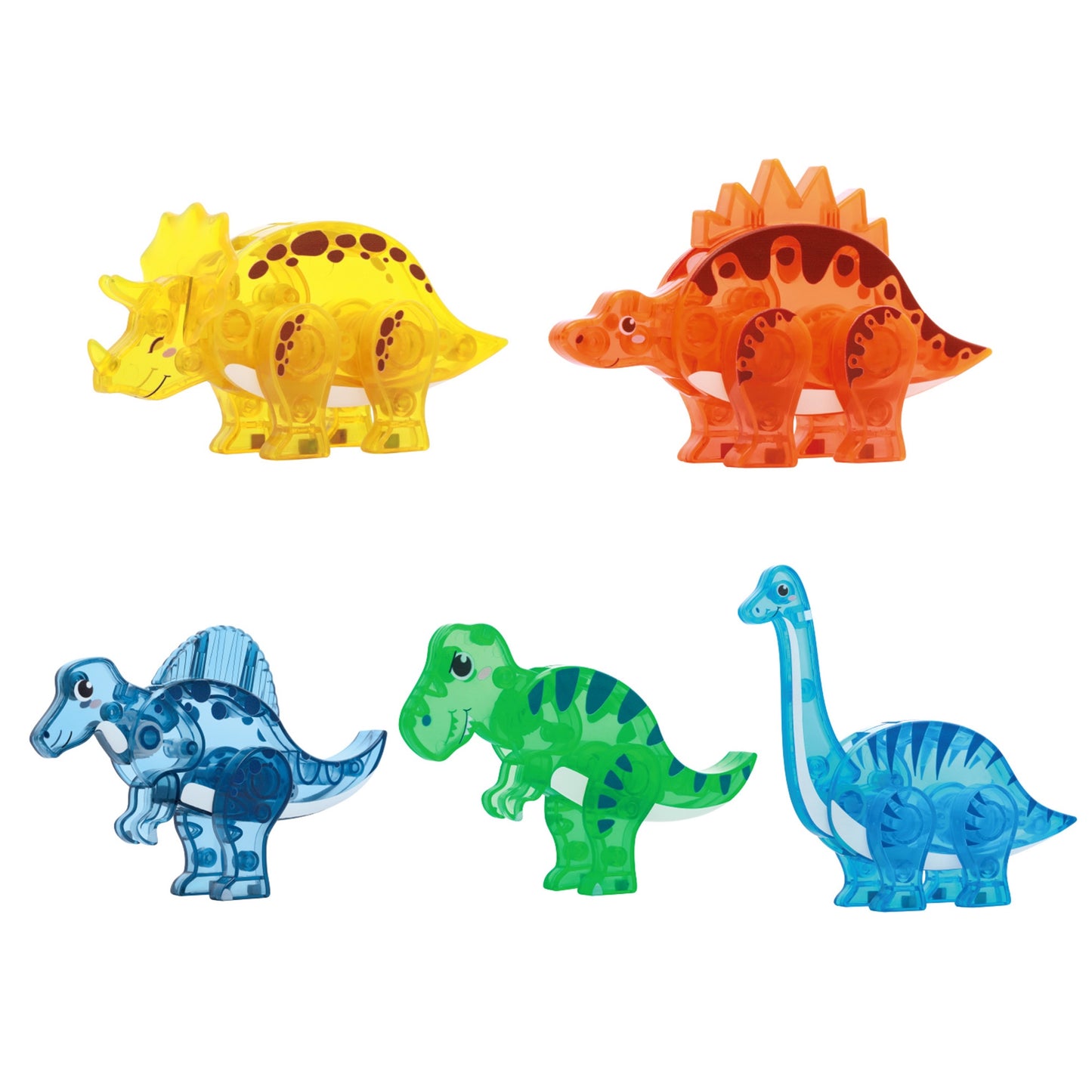 PicassoTiles 5pc Dinosaur Action Figure Set PTA28