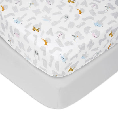 Alphabet Animals 2pc cotton sheet set