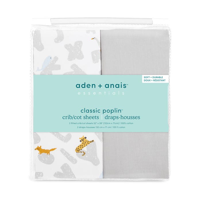 Alphabet Animals 2pc cotton sheet set