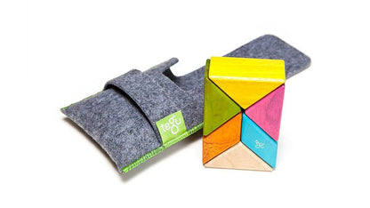 Pocket Pouch Prism - Magnetic Wooden Block Set