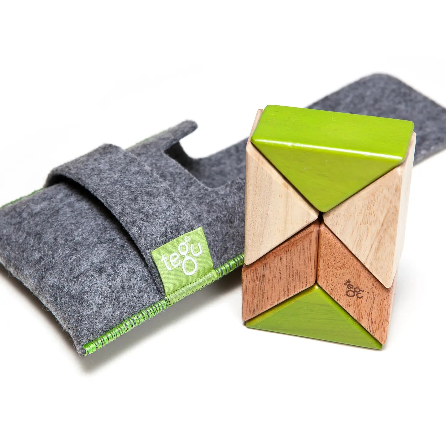 Pocket Pouch Prism - Magnetic Wooden Block Set