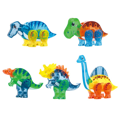 PicassoTiles 5pc Dinosaur Action Figure Set PTA28