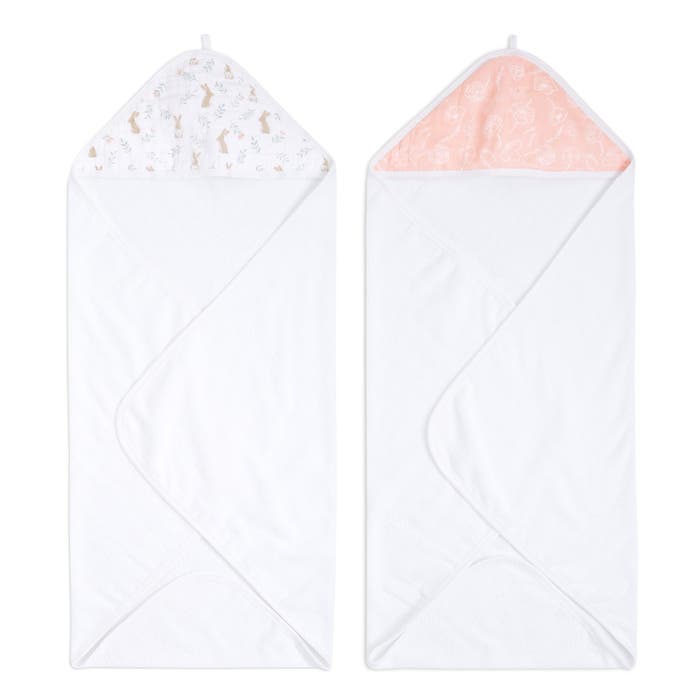 Blushing Bunnies Hooded Towel - 2pack