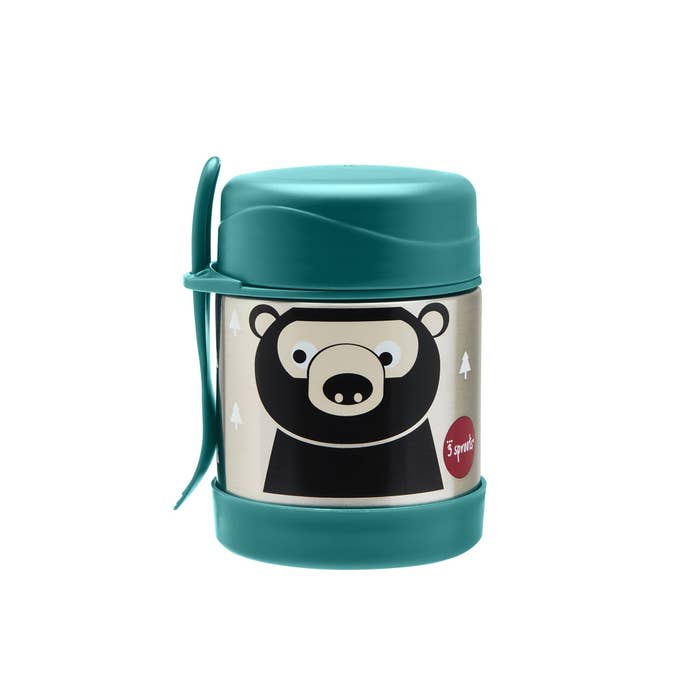 3 Sprouts Bear Stainless Steel Food Jar