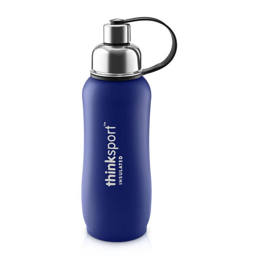 Thinkbaby & Thinksport Insulated Sports Bottle - Coated Blue (Multiple Sizes)