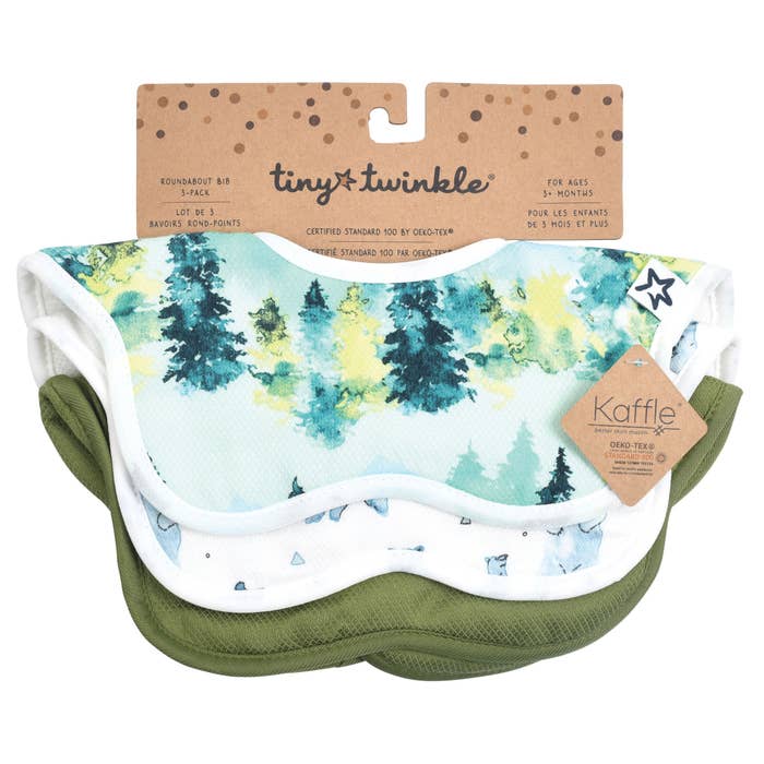 Tiny Twinkle Kaffle Roundabout Bibs - 3 Pack