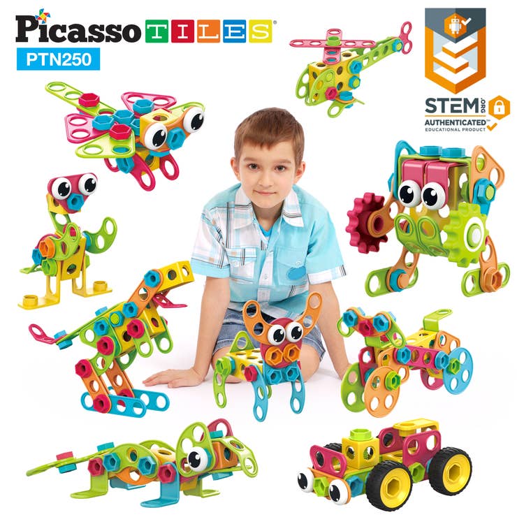 PicassoTiles PTN250 Engineering Construction Set