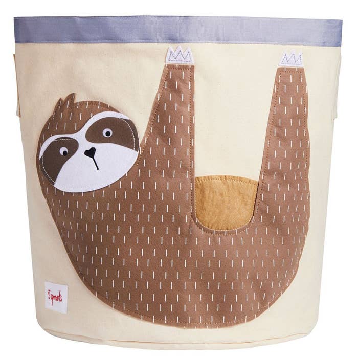 3 Sprouts Sloth Storage Bin