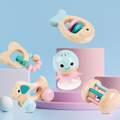 Hape Wooden Multi-Stage Sensory 5 PCs Gift Set