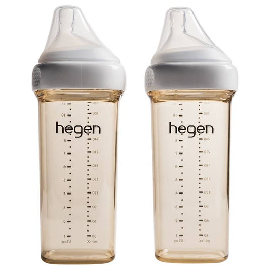 Hegen 11oz /330ml Baby Bottle with Fast Flow Teat - 2 Pack