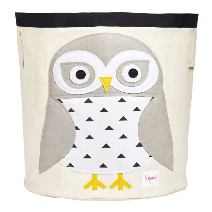 3 Sprouts Snowy Owl Storage Bin