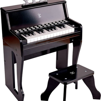 Learn with Lights Black Piano with Stool