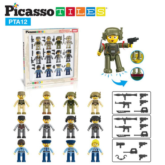 12 Piece Law Enforcement Character Figure Set PTA12