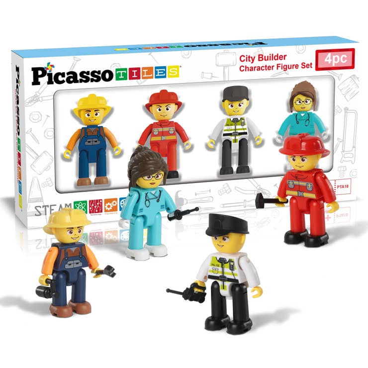 4 Piece City Builder Character Figure Set PTA18