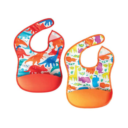 Tiny Twinkle Mess-Proof Silicone Pocket Bibs - 2 Pack