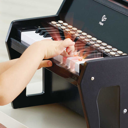 Learn with Lights Black Piano with Stool