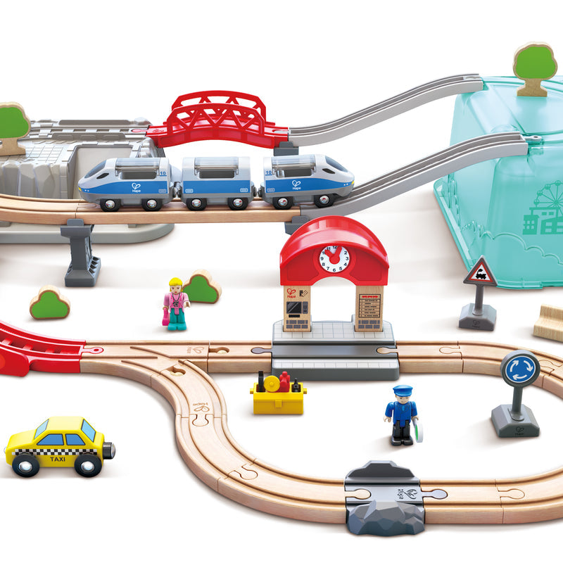 Hape City Train Bucket Set