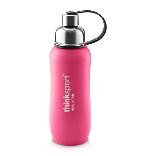 Thinkbaby & Thinksport Insulated Sports Bottle - Coated Hot Pink (Multiple Sizes)