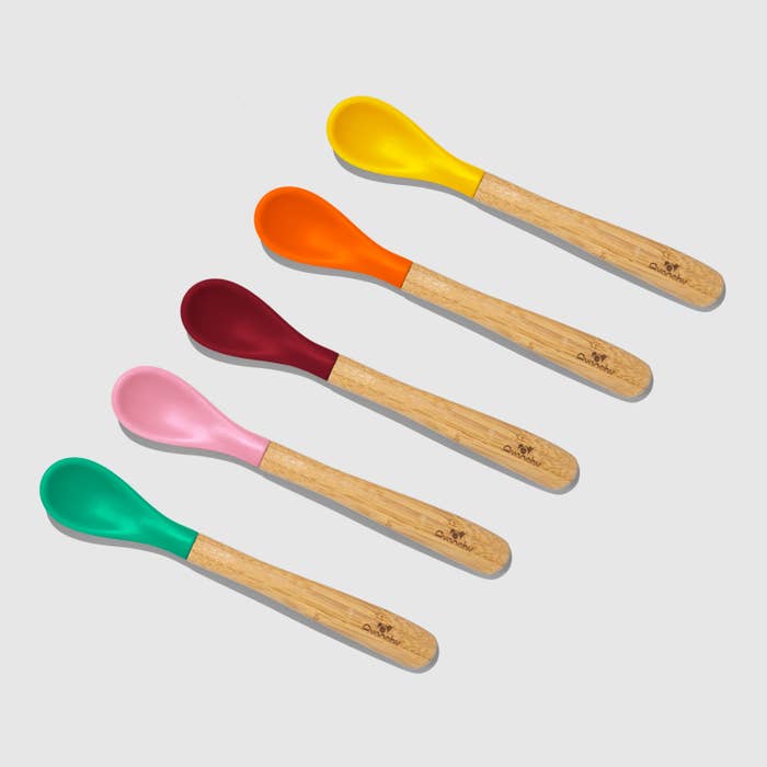 Avanchy Bamboo and Silicone Infant Spoons (Younger Babies)