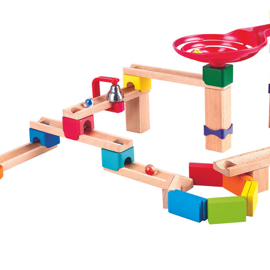 Hape Crazy Rollers Stack Track Wooden DIY Marble Run Set